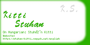 kitti stuhan business card